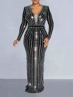 Sexy Diamond Bodycon Evening Dress