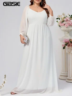 Plus Size Elegant Chiffon Party Dress