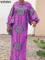 Vintage Printed Maxi Dress – 2025 Elegant Bohemian Sundress