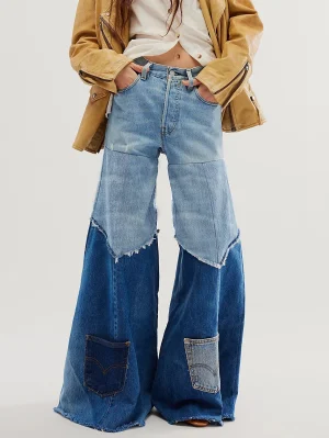 “Plus Size High Waist Wide Leg Jeans”