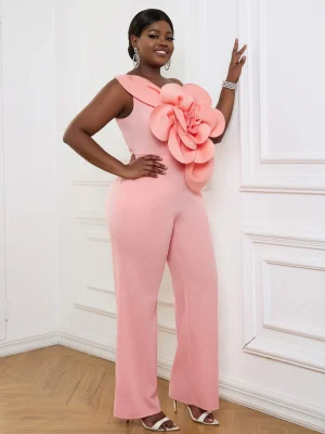Floral One-Shoulder Jumpsuit