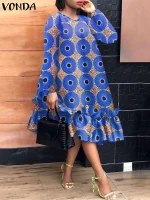 Women’s Bohemian Ruffled Summer Dress – 2025 Oversized Sundress