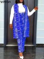 Boho Sleeveless Top & Wide Leg Pants Set