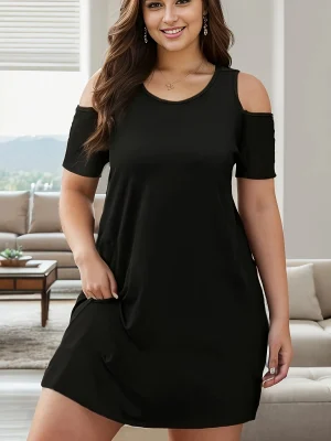 Plus Size Off-Shoulder Summer Dress