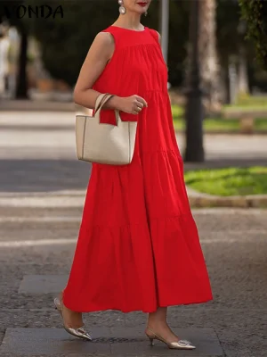 Plus Size 5XL Sleeveless Summer Dress