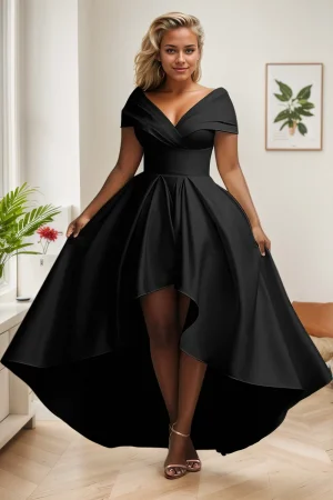 Women's Satin Off-Shoulder Maxi Dress