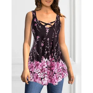 Plus Size Beach Vacation Lace-Up Top 2025