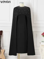Plus Size 5XL Evening Party Maxi Dress – 2025 Elegant Fake Two-Piece Sundress