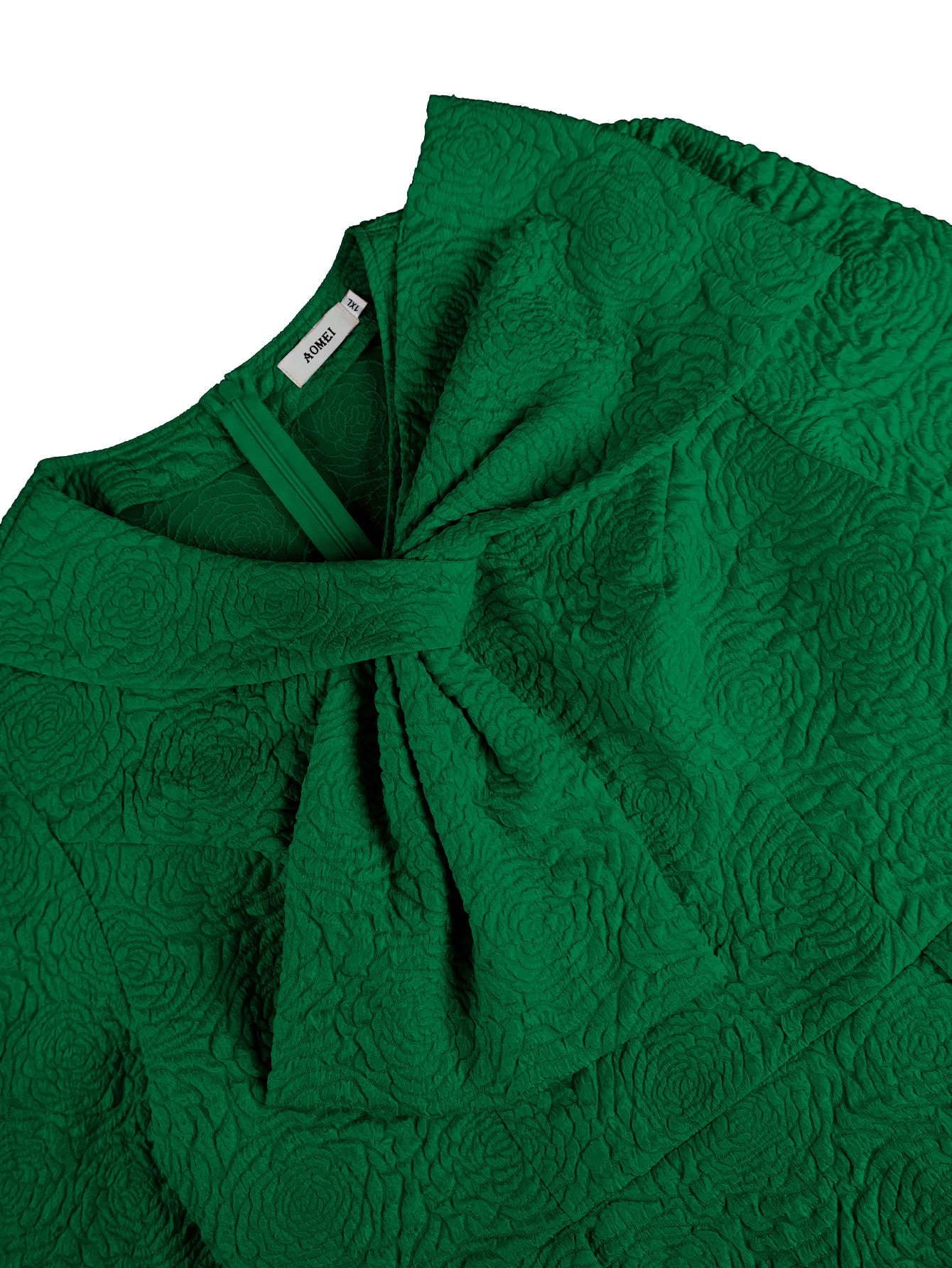 Elegant Jacquard Peplum Dress - Image 6