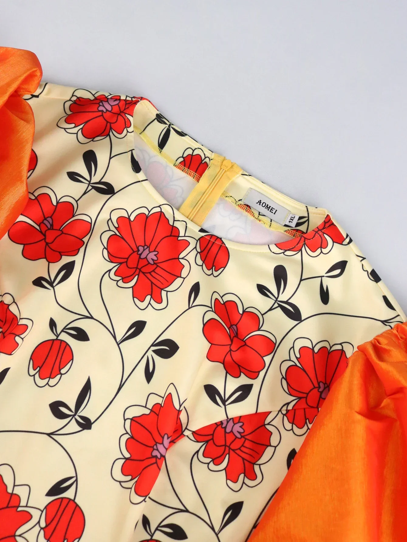 Floral Patchwork Bodycon Party Dress - Image 6