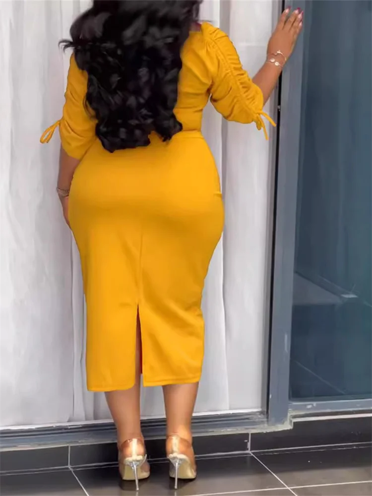 Wmstar Plus Size Bodycon Bandage Maxi Dress – Elegant Summer Dress - Image 3