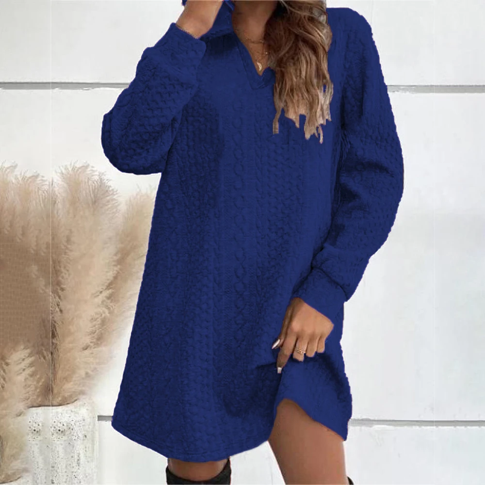 Plus Size Hooded Long Sleeve Sweatshirt Dress (1XL–5XL) - Image 6