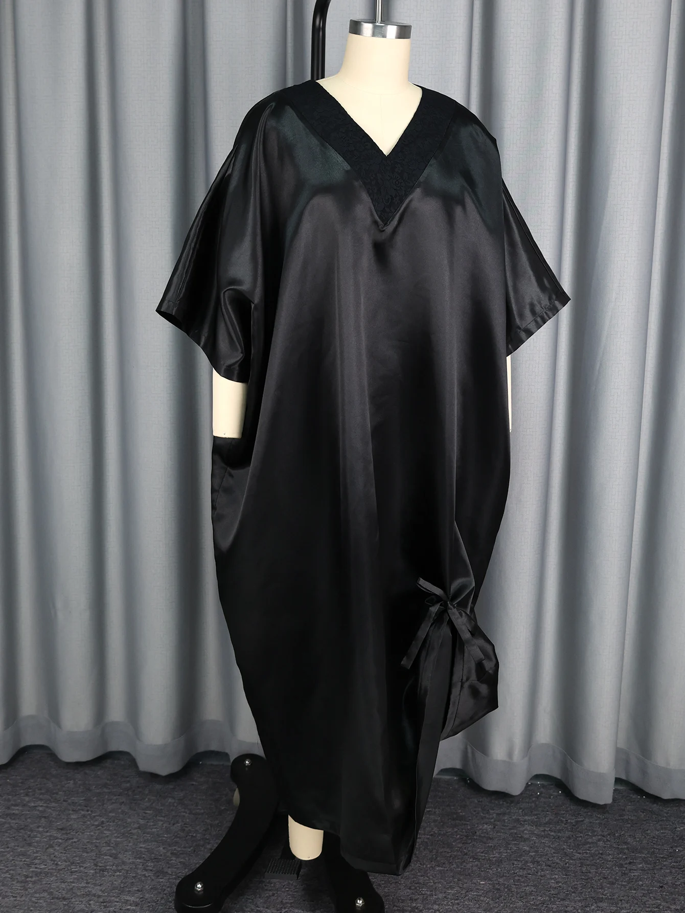 Women’s Lace Patchwork Bubu Dress - Image 5