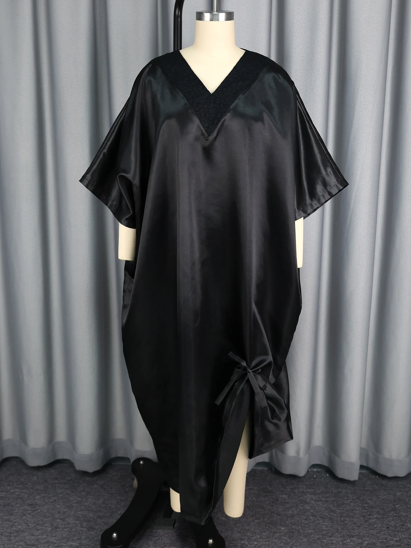 Women’s Lace Patchwork Bubu Dress - Image 4