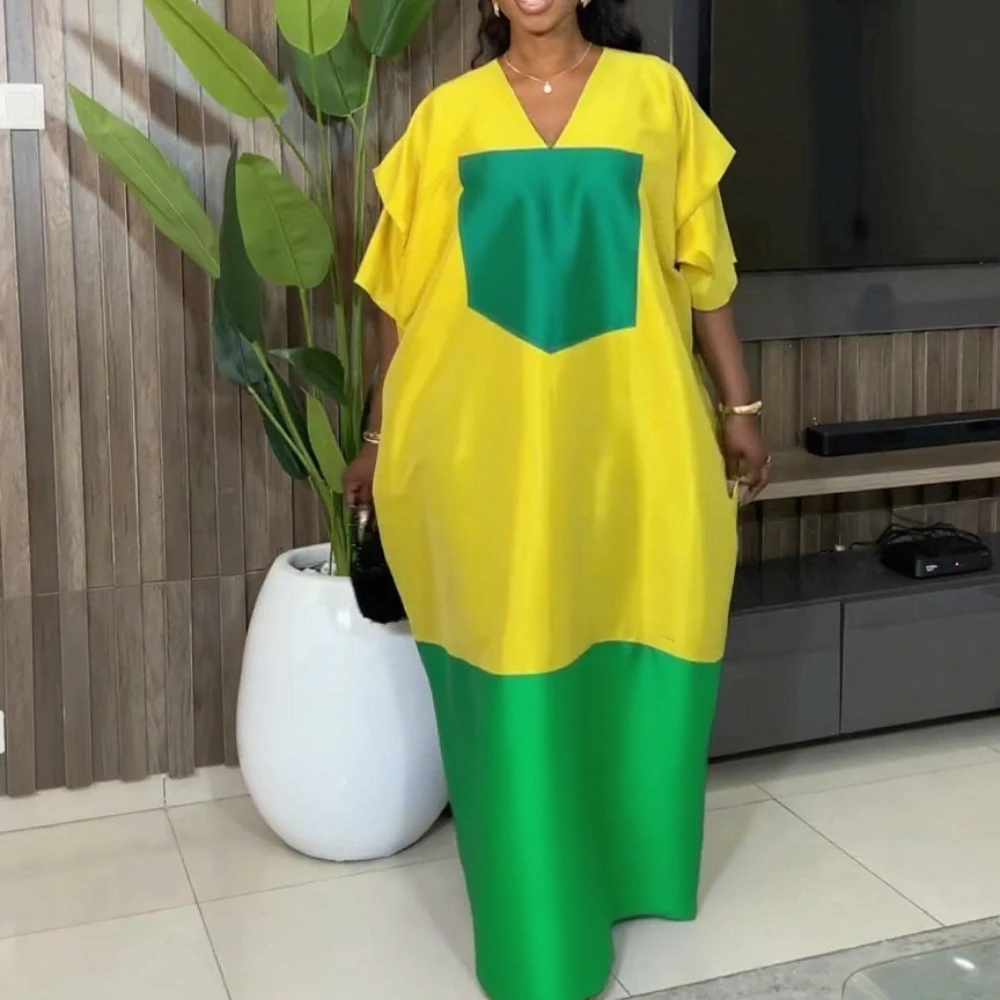Shiny African Boubou Kaftan Dress