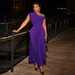 African One-Shoulder Long Dress – Sexy Sleeveless Party Gown