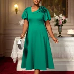 Elegant A-Line Midi Dress