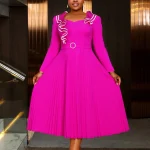 Elegant Pleated Midi Dress