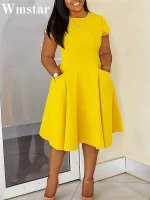 Plus Size Casual Elegant Maxi Dress – With Pockets (Summer 2025)