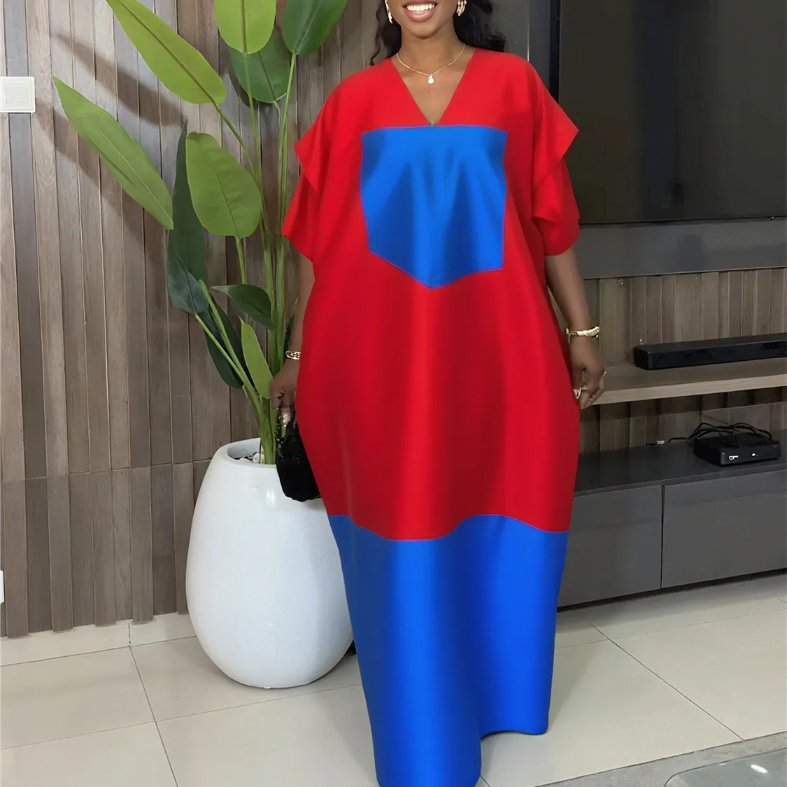Shiny African Boubou Kaftan Dress - Image 2