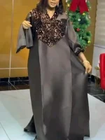 Shiny African Boubou Kaftan Dress