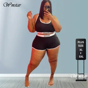 plus Size Sexy Shorts & Vest Two-Piece Set – Casual Jogging 2022