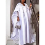 Women’s White Boubou Dress for Church