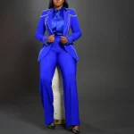 Elegant Women’s Blazer & High Waist Pants Set