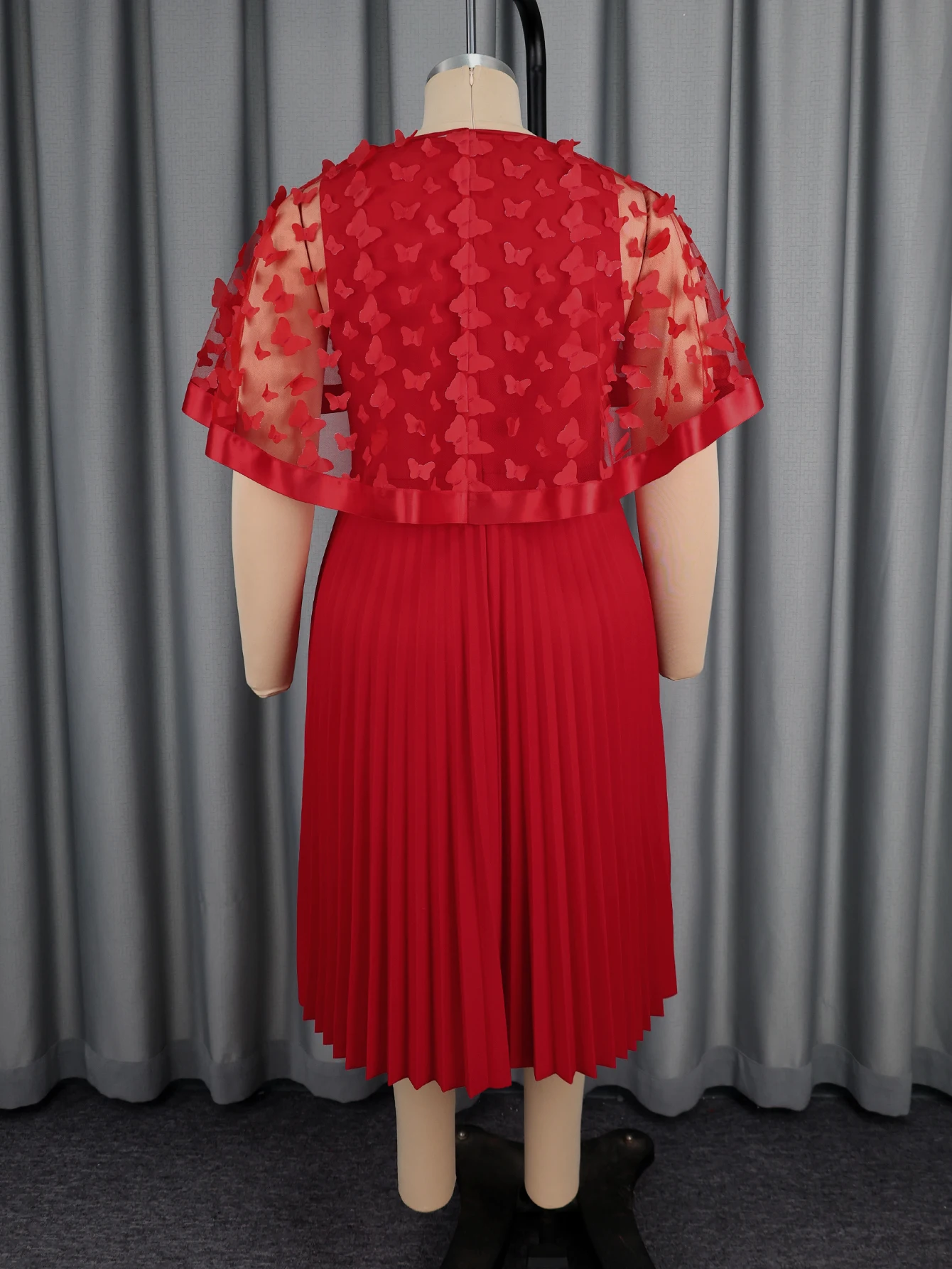 Women’s Sheer Cape Butterfly Dress - Image 5