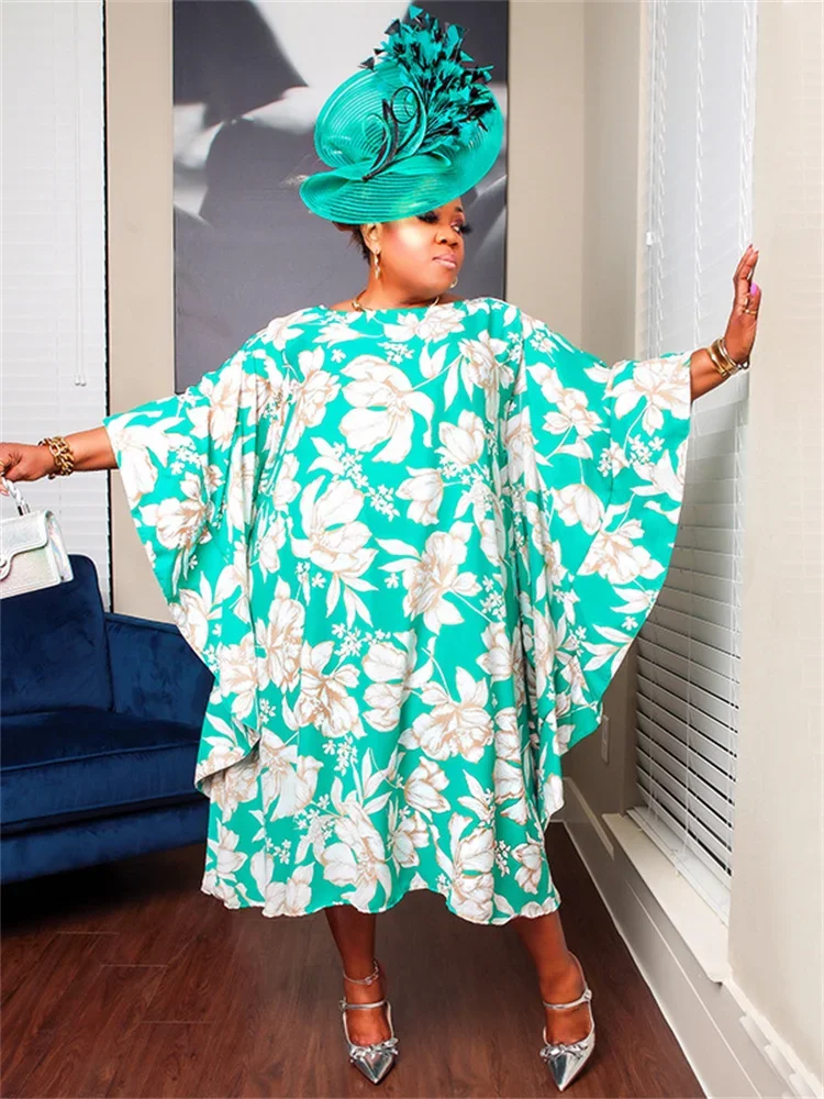 Plus Size Printed Loose Maxi Dress – Elegant Party Wear - Image 5