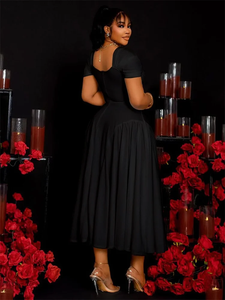 Wmstar Plus Size V-Neck Sexy Maxi Dress – Elegant Party & Streetwear 2025 - Image 6