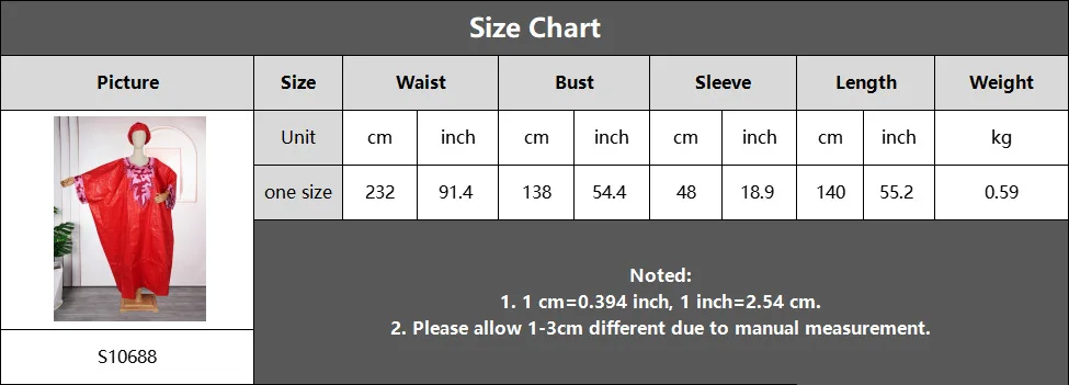 Women’s Embroidered Bubu Dress – V-Neck, Batwing Sleeves - Image 3