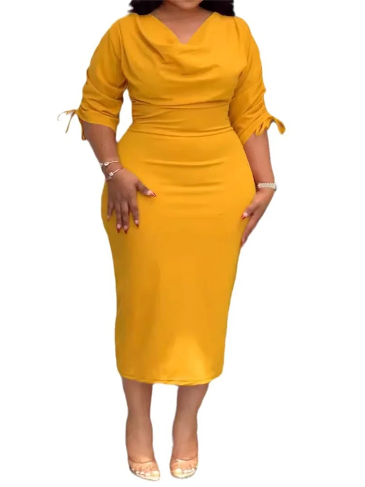 Wmstar Plus Size Bodycon Bandage Maxi Dress – Elegant Summer Dress - Image 4