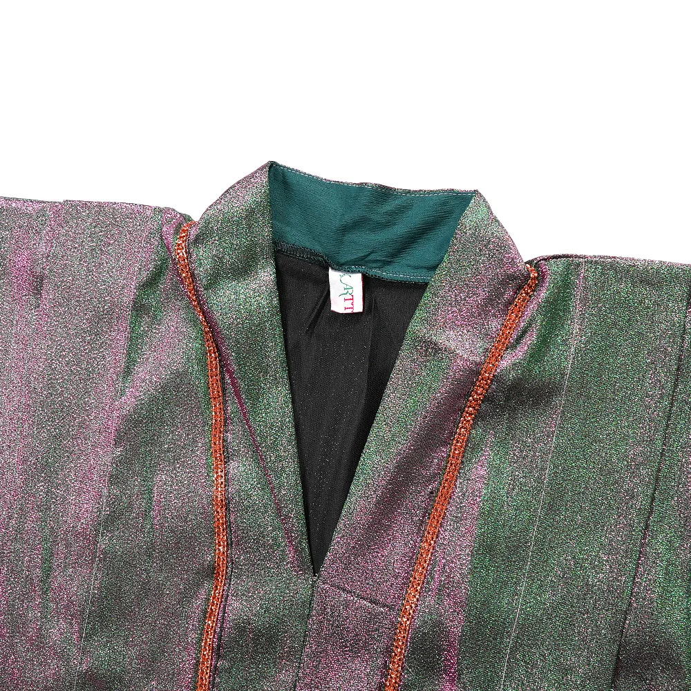 Women’s Modest Jacquard Satin Bubu Dress – V-Neck, Half Sleeve, Gradient - Image 5