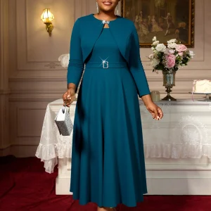 Elegant Two-Piece A-Line Dress Set