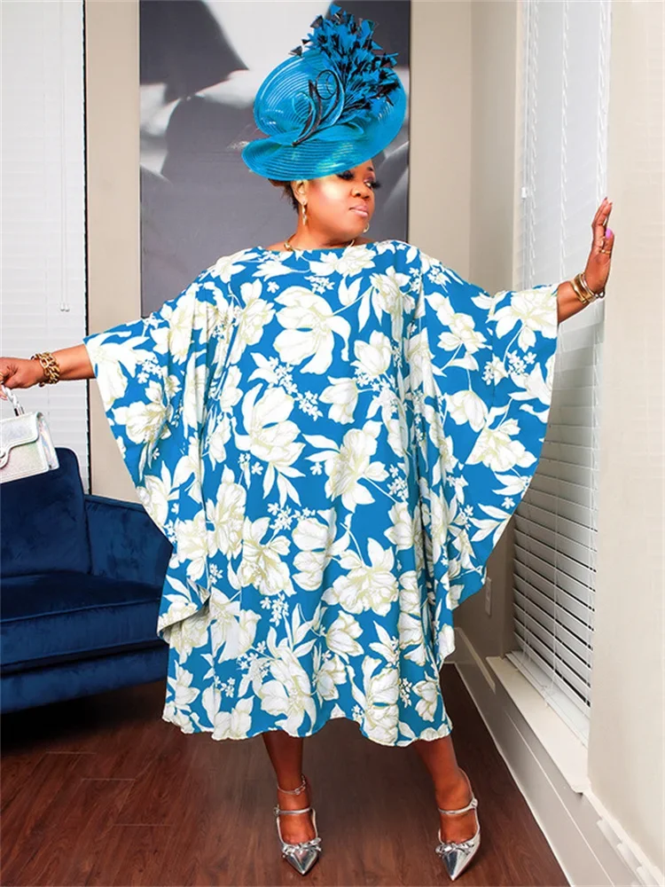 Plus Size Printed Loose Maxi Dress – Elegant Party Wear - Image 2