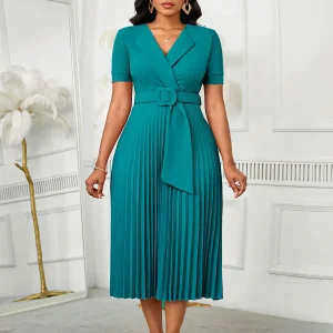 AOMEI Elegant Pleated Church Dress