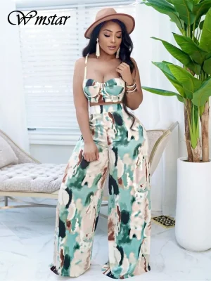 Wmstar Women's Sleeveless Bra & High Waist Pants Set