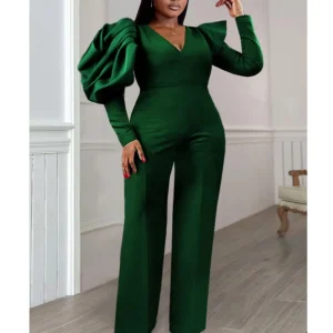 Elegant Plus Size Green Jumpsuit