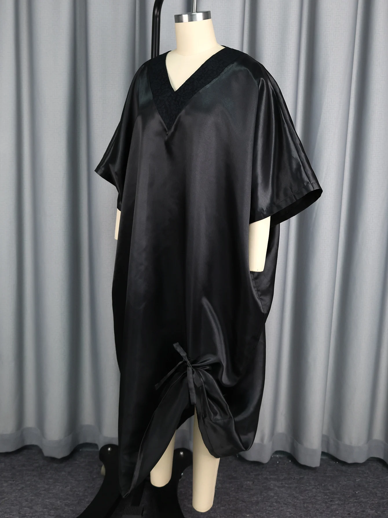 Women’s Lace Patchwork Bubu Dress - Image 3