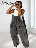 Women’s Denim Jumpsuit with Corset – Sexy Casual Summer Romper