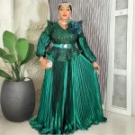 Elegant Plus Size African Sequin Evening Gown – Luxury Wedding Party Dress 2025
