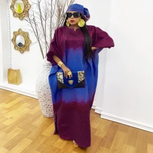 2025 Traditional African Kaftan Dress – Ankara Dashiki Maxi Robe for Women