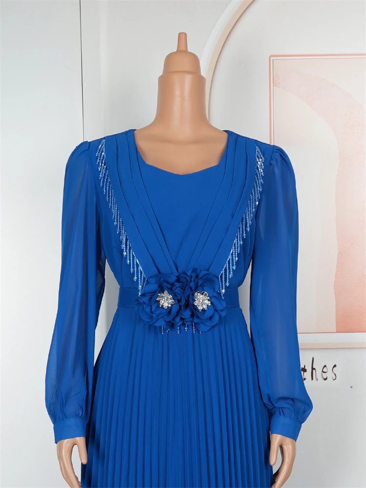 Elegant African Dashiki Chiffon Maxi Dress – Party & Wedding Gown - Image 5