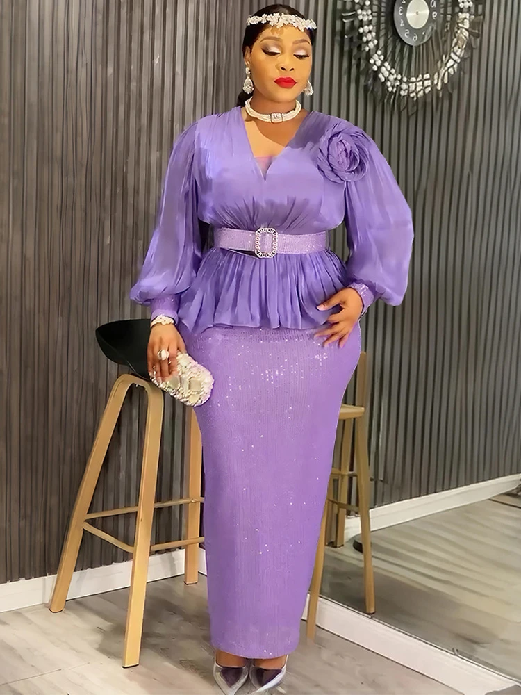 2025 Luxury Sequin Evening Dress – Long Sleeve Birthday & Wedding Gown - Image 5