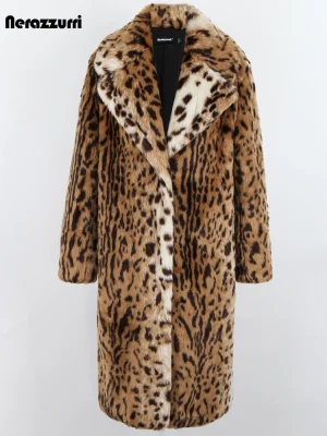 Nerazzurri Leopard Print Faux Fur Coat (Women, 2022)