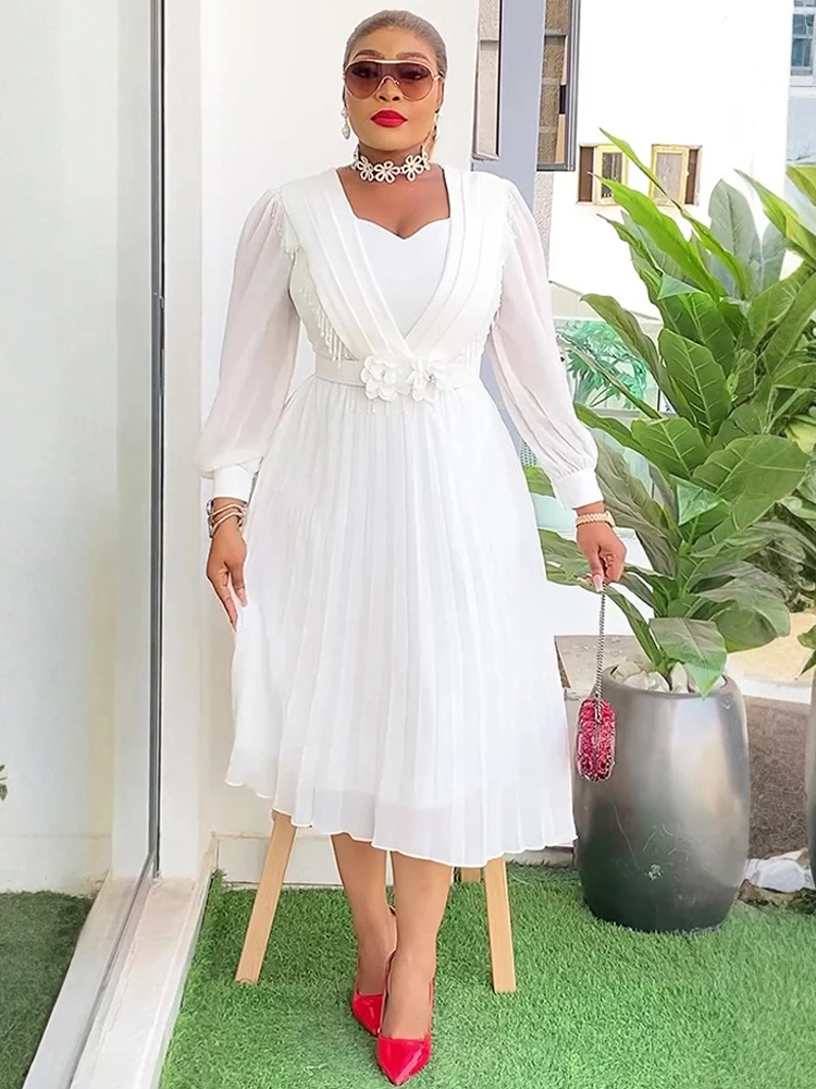 Elegant African Dashiki Chiffon Maxi Dress – Party & Wedding Gown - Image 2