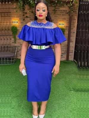 Plus Size African Ankara Maxi Dress – Dashiki Party Gown 2025