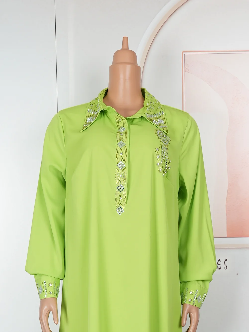 2025 Autumn Long Sleeve Chiffon Maxi Dress – African & Dubai Kaftan - Image 5