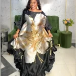 2025 Traditional African Dashiki Ankara Kaftan – Muslim Maxi Gown